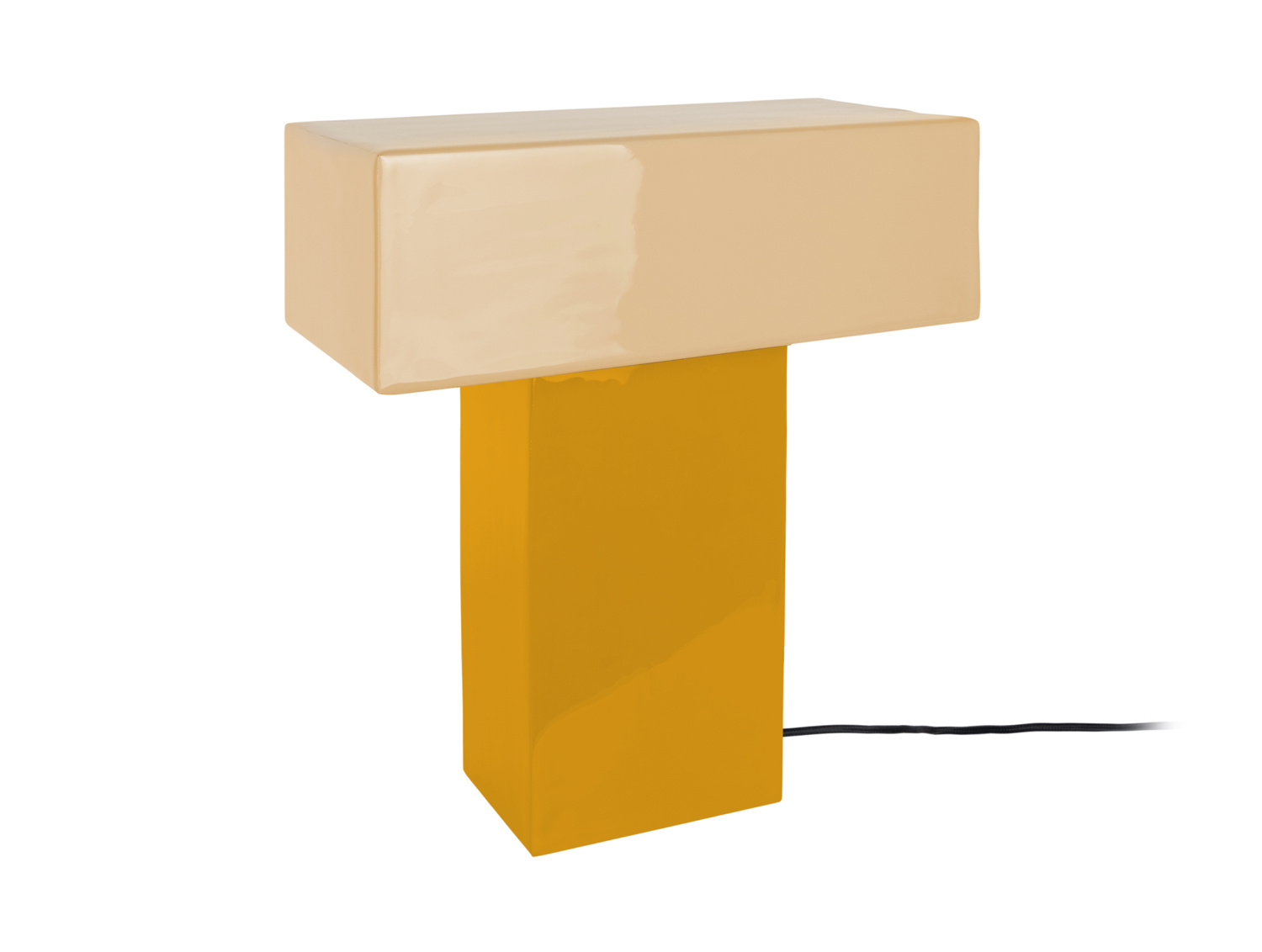 Leitmotiv - Tafellamp Grato Recto - Ochre yellow & soft yellow