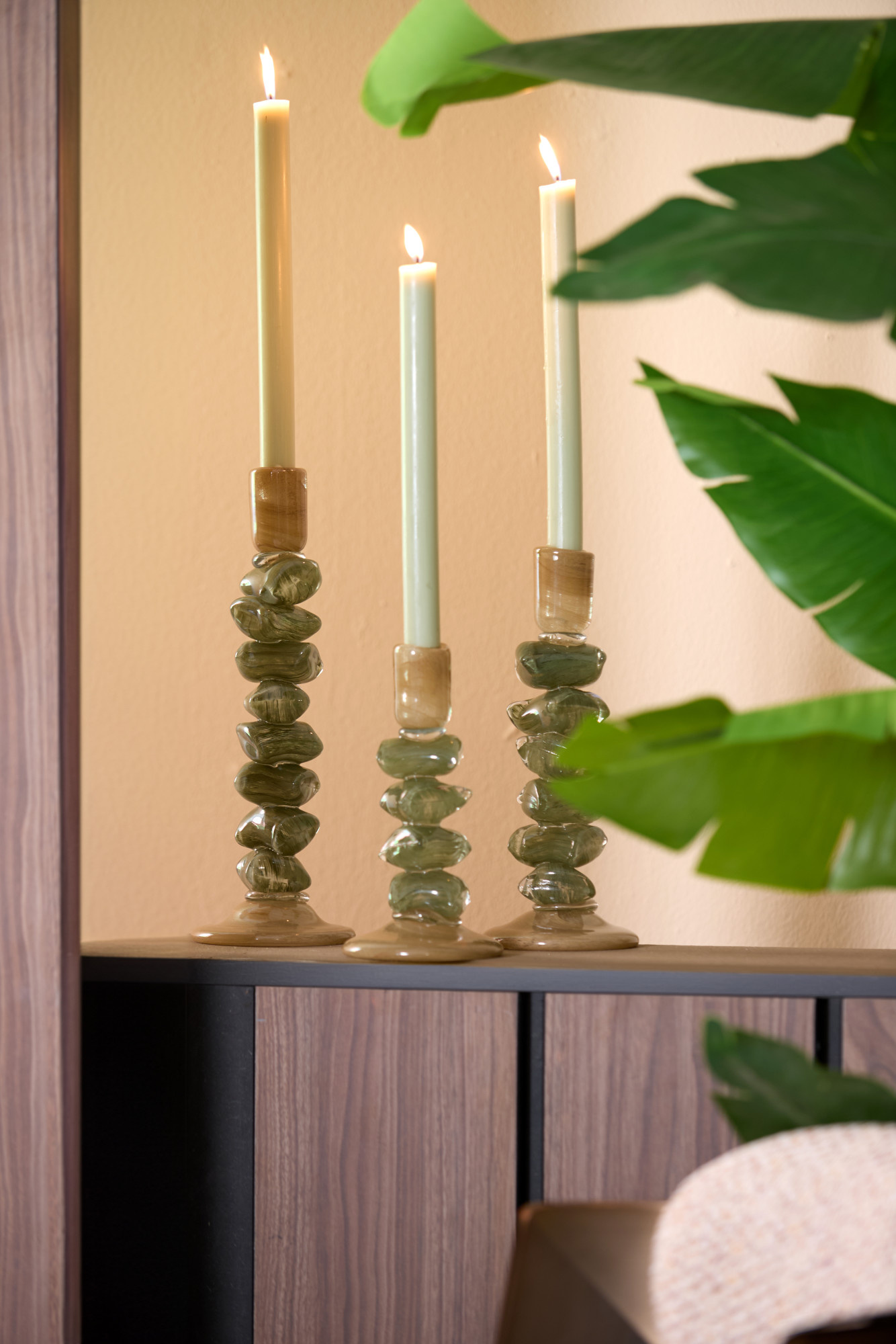 Light & Living - Kandelaar ESTINA - Ø11.5x35 cm - Bruin