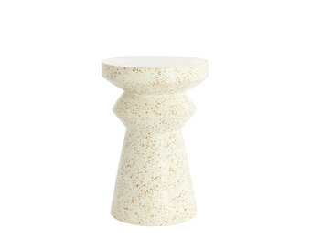 Light & Living - Bijzettafel SELLA - Ø32x47 cm - Wit