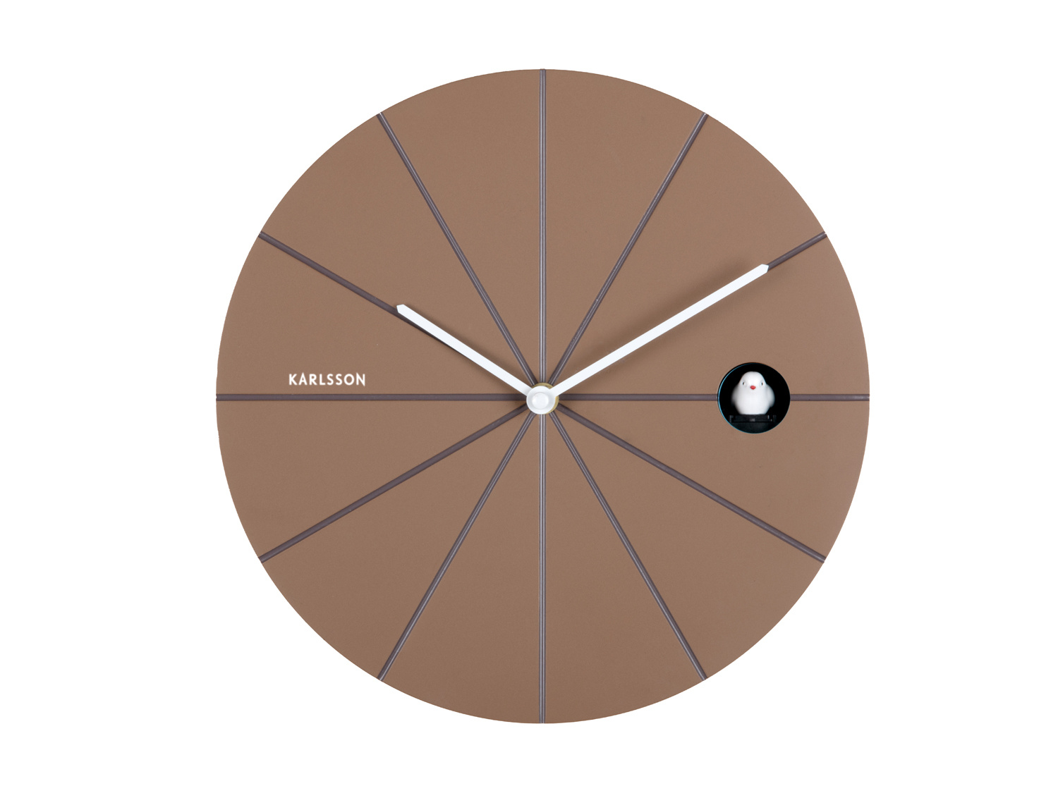 Karlsson - Wandklok Destacado Cuckoo - Mocha brown w. earth brown- Ø28cm