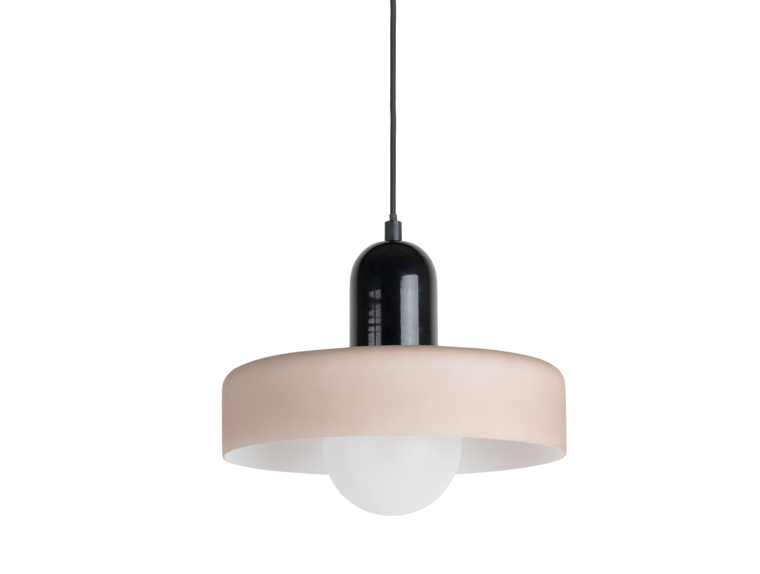 Leitmotiv - Hanglamp Opaco Grato - Black w. warm grey