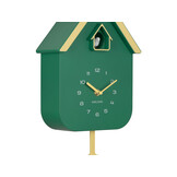 Karlsson - Wandklok Dupla Color Cuckoo - Retro green & soft yellow