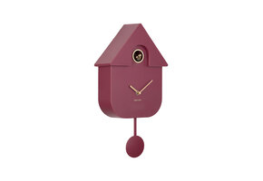 Karlsson - Wandklok Modern Cuckoo Oro - Dark mauve