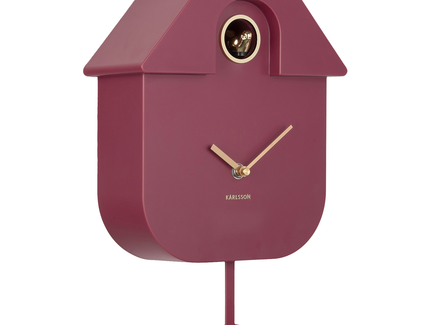 Karlsson - Wandklok Modern Cuckoo Oro - Dark mauve