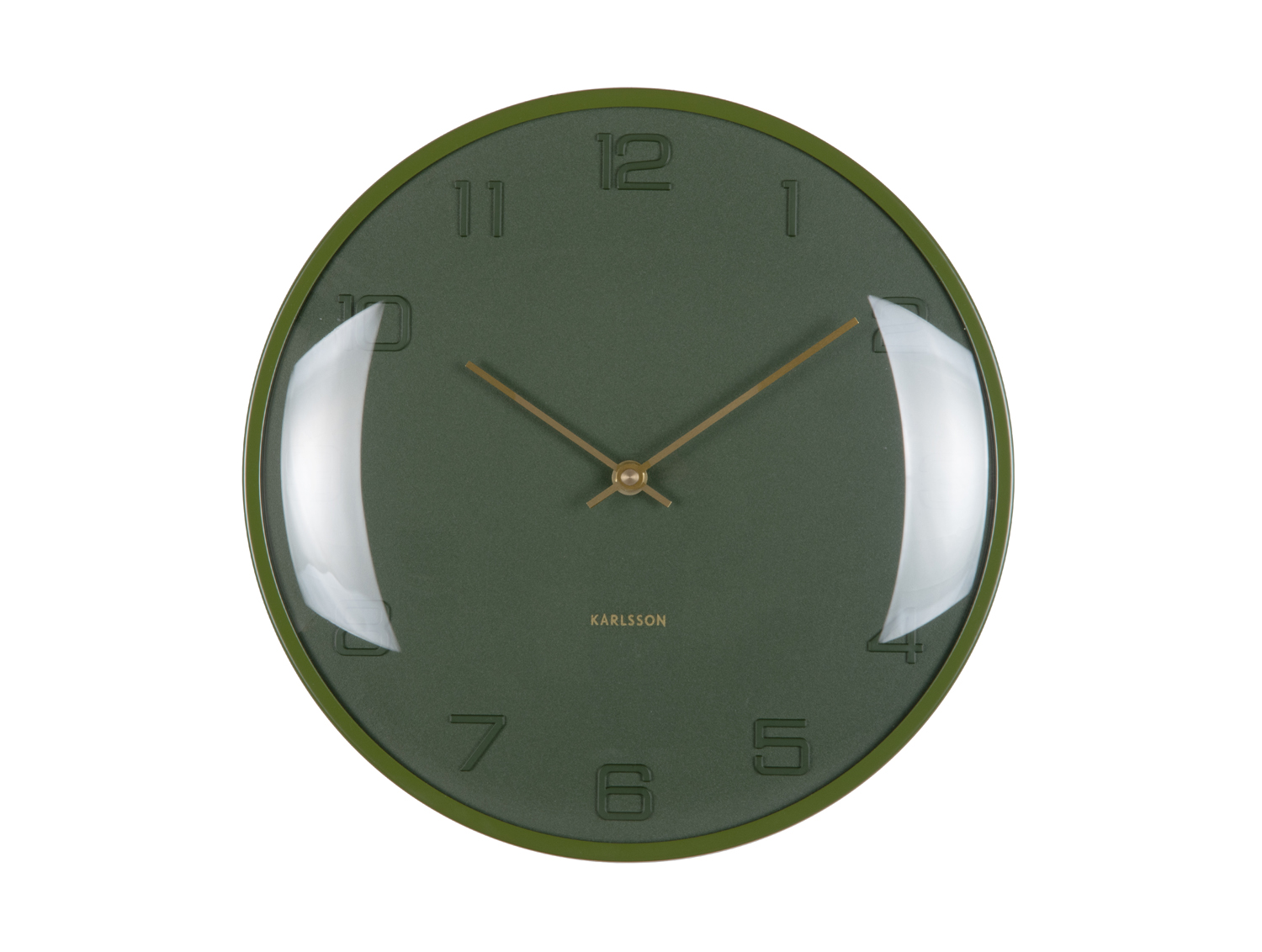 Karlsson - Wandklok Fuerte Dome - Luxury green- Ø30,5cm