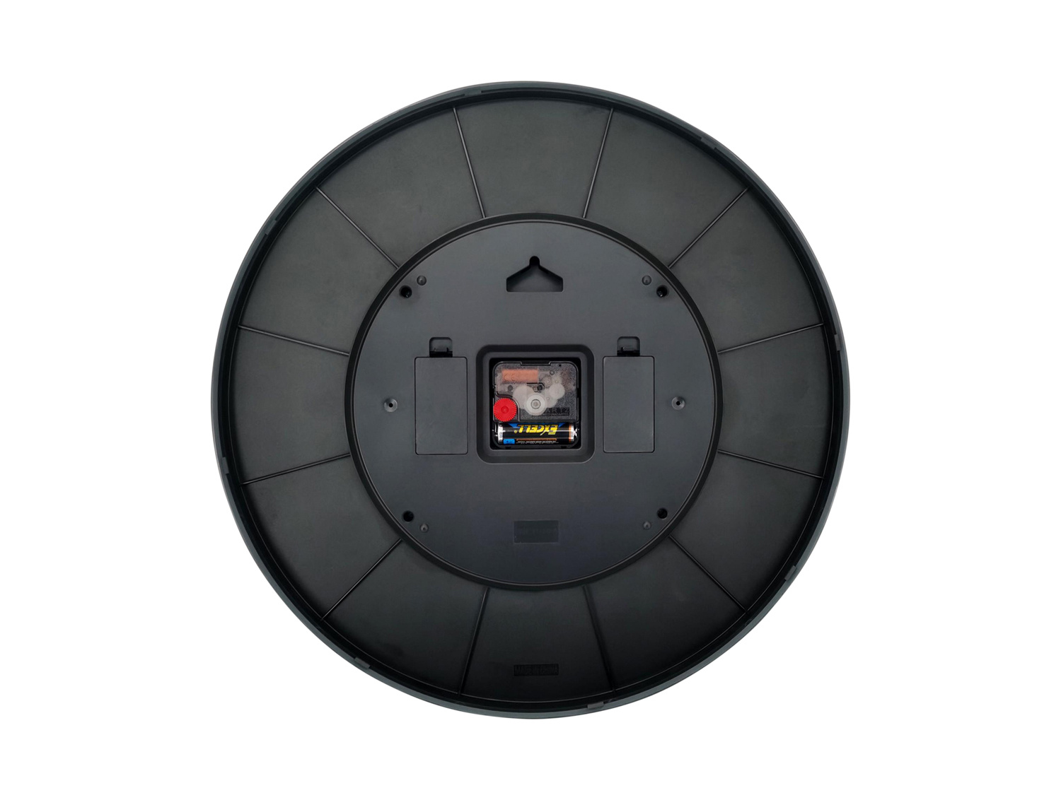 Karlsson - Wandklok Open Gear - Black & bright red- Ø40cm