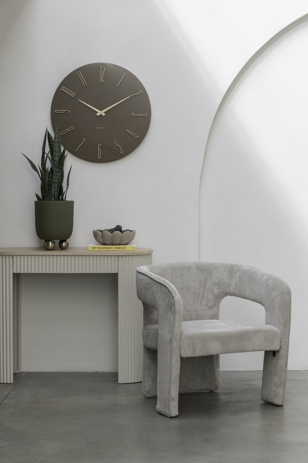 Karlsson - Wandklok Esmerado Large - Mocha brown- Ø60cm