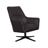 LABEL51 Fauteuil Tod - Antraciet - Micro Suede