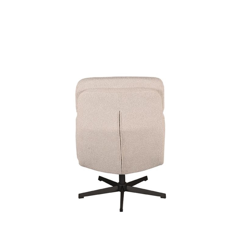 LABEL51 Fauteuil Alvar - Naturel - Boucle - Incl. Ottoman