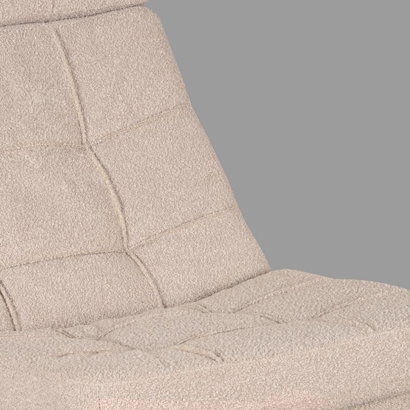 LABEL51 Fauteuil Alvar - Naturel - Boucle - Incl. Ottoman