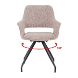 Livingfurn - Eetkamerstoel Capp Blossom Lodge Set van 2 - 61x61x88cm