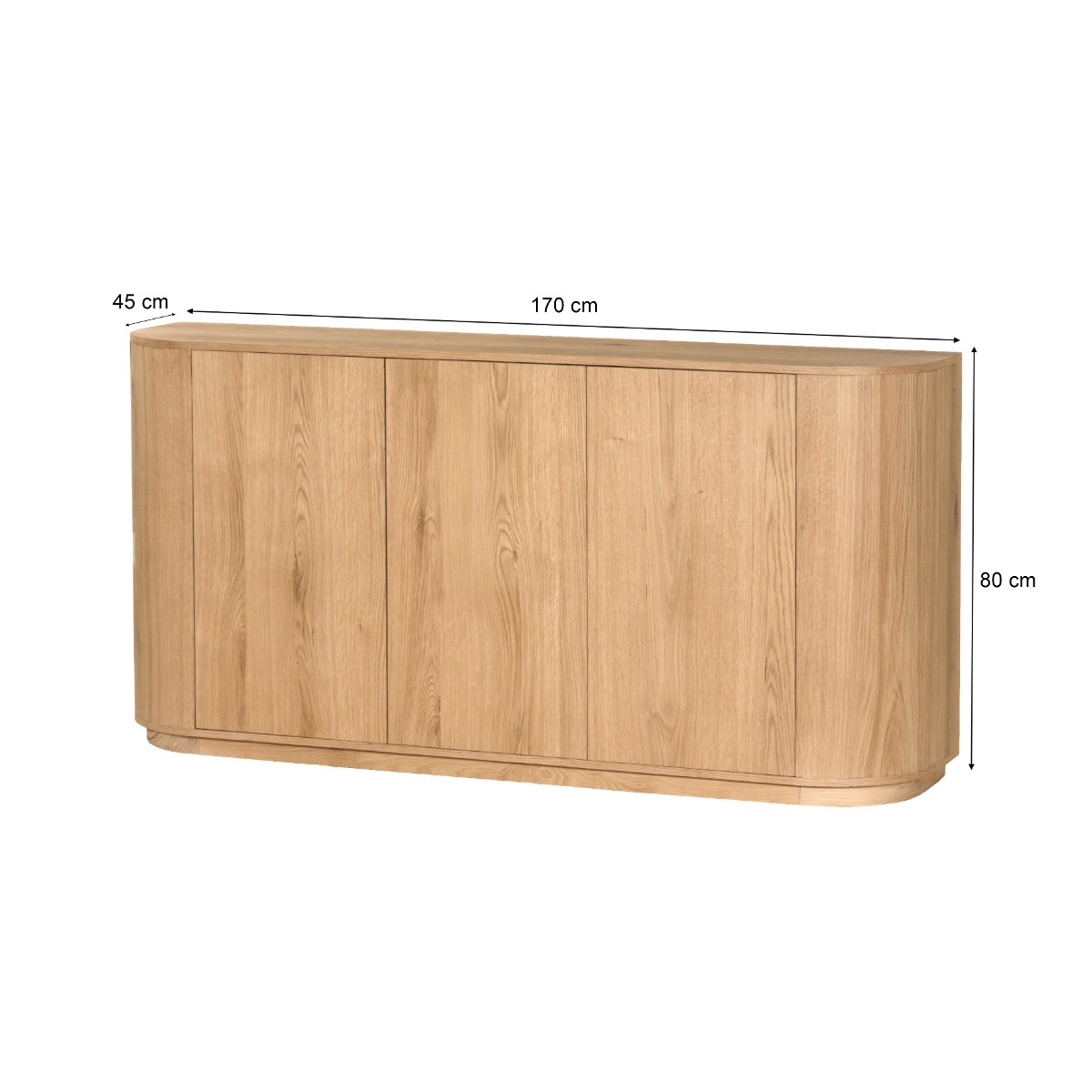 Livingfurn - Dressoir Novero - 45x170x80cm