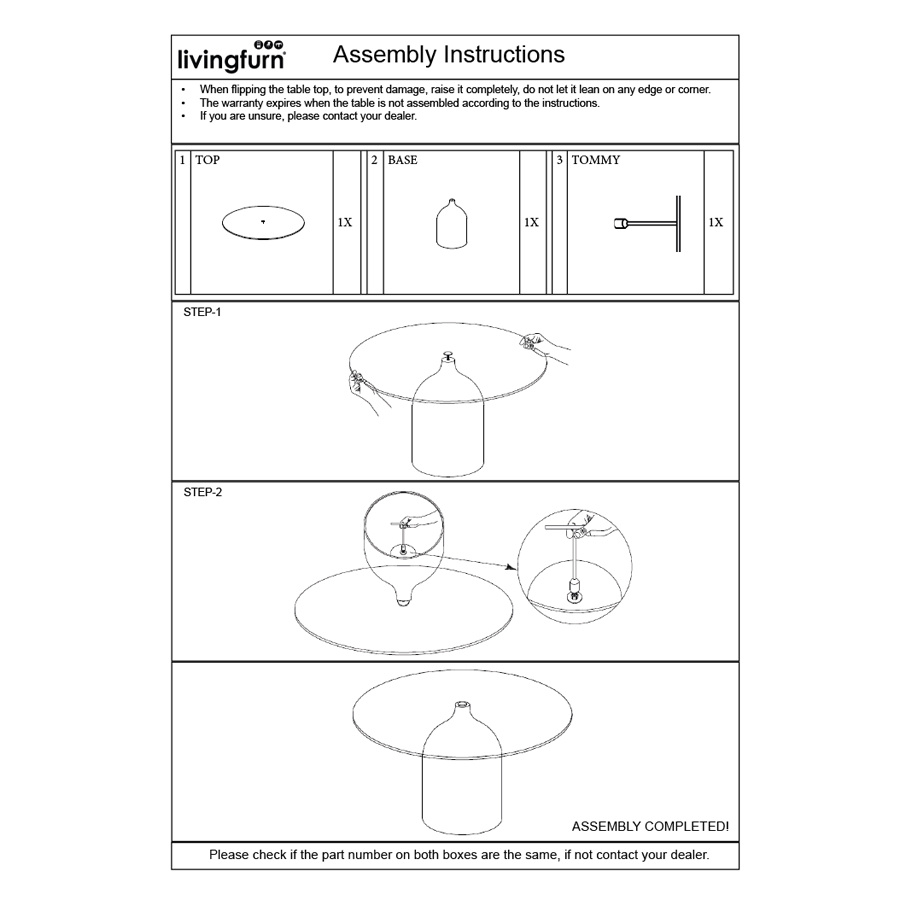 Brix - Bijzettafel Isa Black - 50x50x45cm