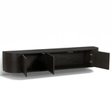 Livingfurn - TV-Meubel Novero Espresso Zwevend - 35x180x33cm