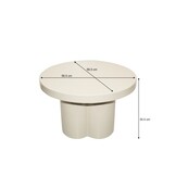 Brix - Salontafel Noa Off White - 56.5x56.5x35.5cm
