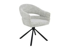 Livingfurn - Eetkamerstoel Linn Bisque Oasis Set van 2 - 62x58x85cm