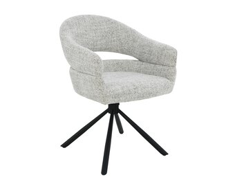 Livingfurn - Eetkamerstoel Linn Bisque Oasis Set van 2 - 62x58x85cm