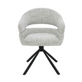 Livingfurn - Eetkamerstoel Linn Bisque Oasis Set van 2 - 62x58x85cm