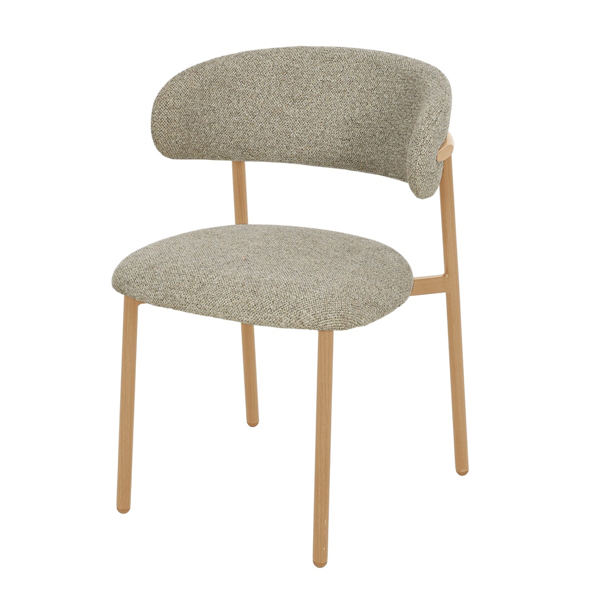 Livingfurn - Eetkamerstoel Micah Hush Oak Set van 2 - 58x54.4x78cm