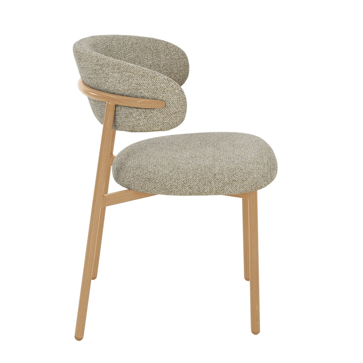 Livingfurn - Eetkamerstoel Micah Hush Oak Set van 2 - 58x54.4x78cm