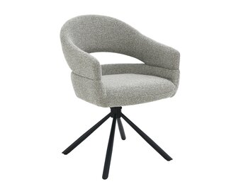 Livingfurn - Eetkamerstoel Linn Taupe Set van 2 - 62x58x85cm