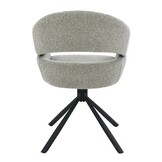 Livingfurn - Eetkamerstoel Linn Taupe Set van 2 - 62x58x85cm