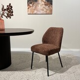 Livingfurn - Eetkamerstoel Tess Bordeaux Set van 2 - 63x48x83cm