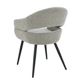 Livingfurn - Eetkamerstoel Megan Taupe Set van 2 - 62x58x85cm