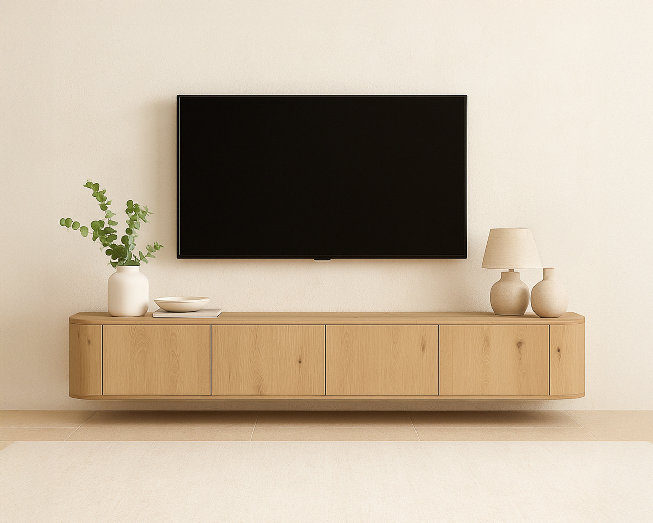 Livingfurn - TV-Meubel Novero Zwevend - 35x220x33cm