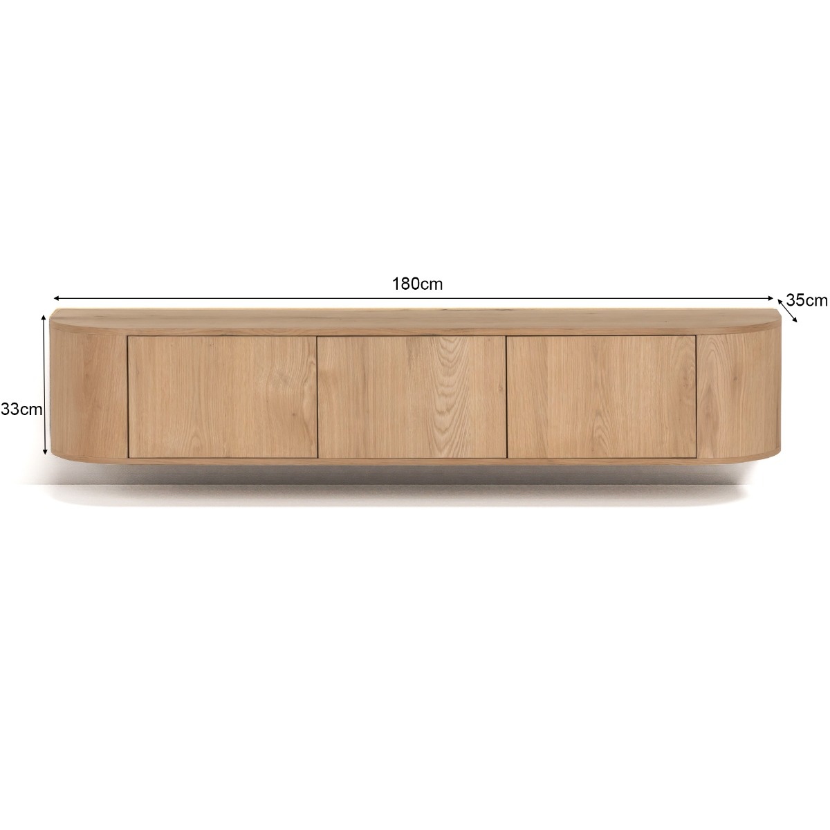 Livingfurn - TV-Meubel Novero Zwevend - 35x180x33cm
