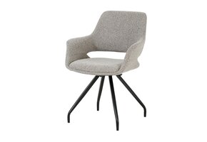 Livingfurn - Eetkamerstoel Capp Taupe Set van 2 - 61x61x88cm