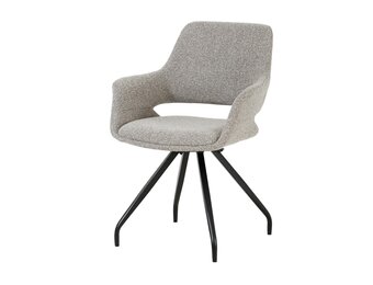 Livingfurn - Eetkamerstoel Capp Taupe Set van 2 - 61x61x88cm