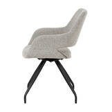 Livingfurn - Eetkamerstoel Capp Taupe Set van 2 - 61x61x88cm