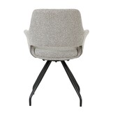 Livingfurn - Eetkamerstoel Capp Taupe Set van 2 - 61x61x88cm