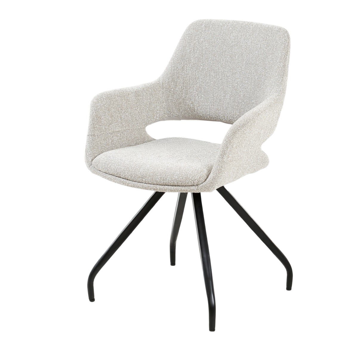 Livingfurn - Eetkamerstoel Capp Beige Lodge Set van 2 - 61x61x88cm