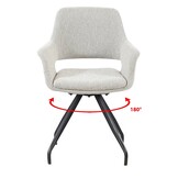 Livingfurn - Eetkamerstoel Capp Beige Lodge Set van 2 - 61x61x88cm