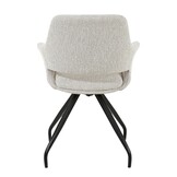 Livingfurn - Eetkamerstoel Capp Beige Lodge Set van 2 - 61x61x88cm