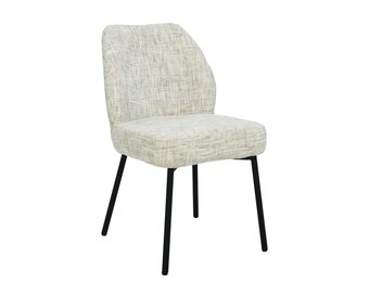 Livingfurn - Eetkamerstoel Tess Cream Set van 2 - 63x48x83cm