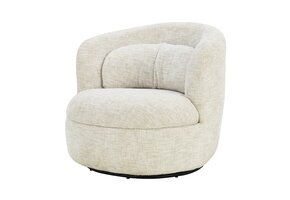 Livingfurn - Fauteuil Britt Cream - 85x84x76cm