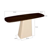 Brix - Wandtafel Marron - 40x140x76cm
