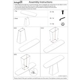 Brix - Wandtafel Marron - 40x140x76cm