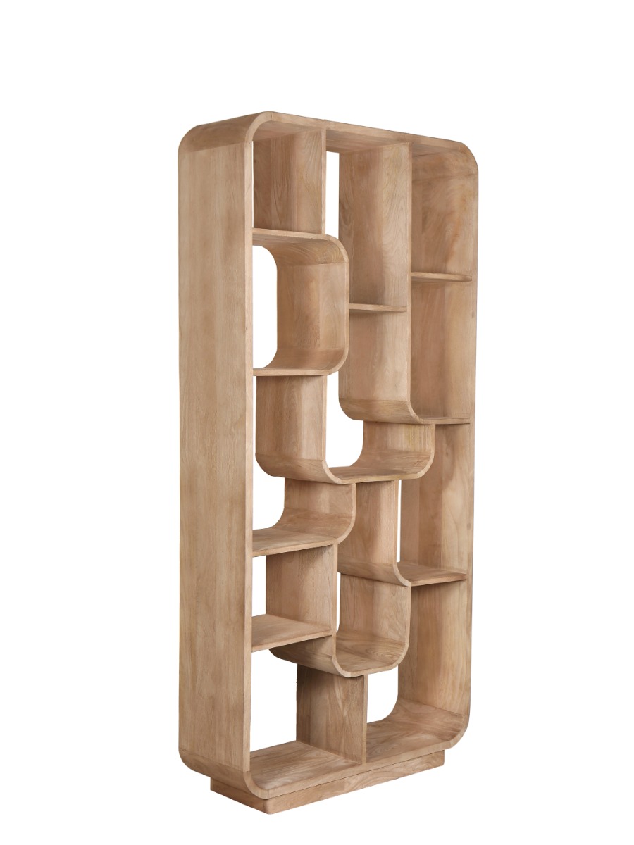 Brix - Boekenkast Logan Almond - 30x90x190cm