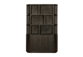 Livingfurn - Boekenkast Novero Espresso - 40x145x220cm