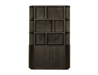 Livingfurn - Boekenkast Novero Espresso - 40x145x220cm