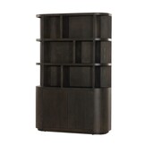 Livingfurn - Boekenkast Novero Espresso - 40x145x220cm
