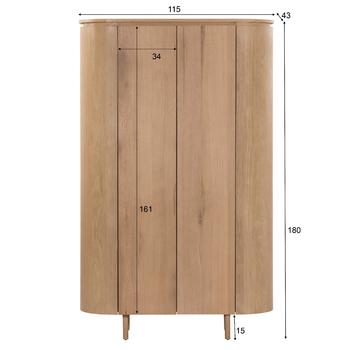 Livingfurn - Kabinetkast Tobago - 43x115x180cm