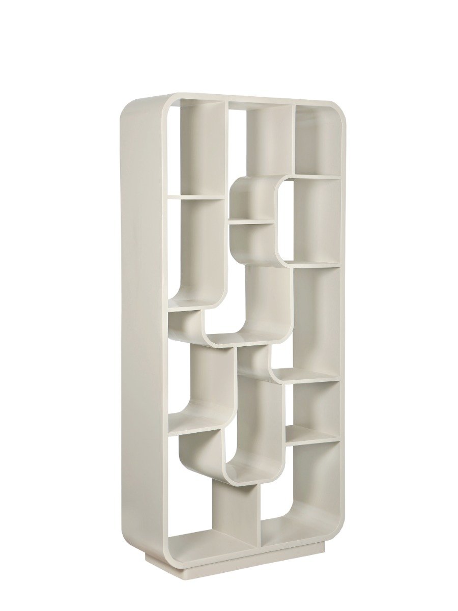 Brix - Boekenkast Logan Off White - 30x90x190cm