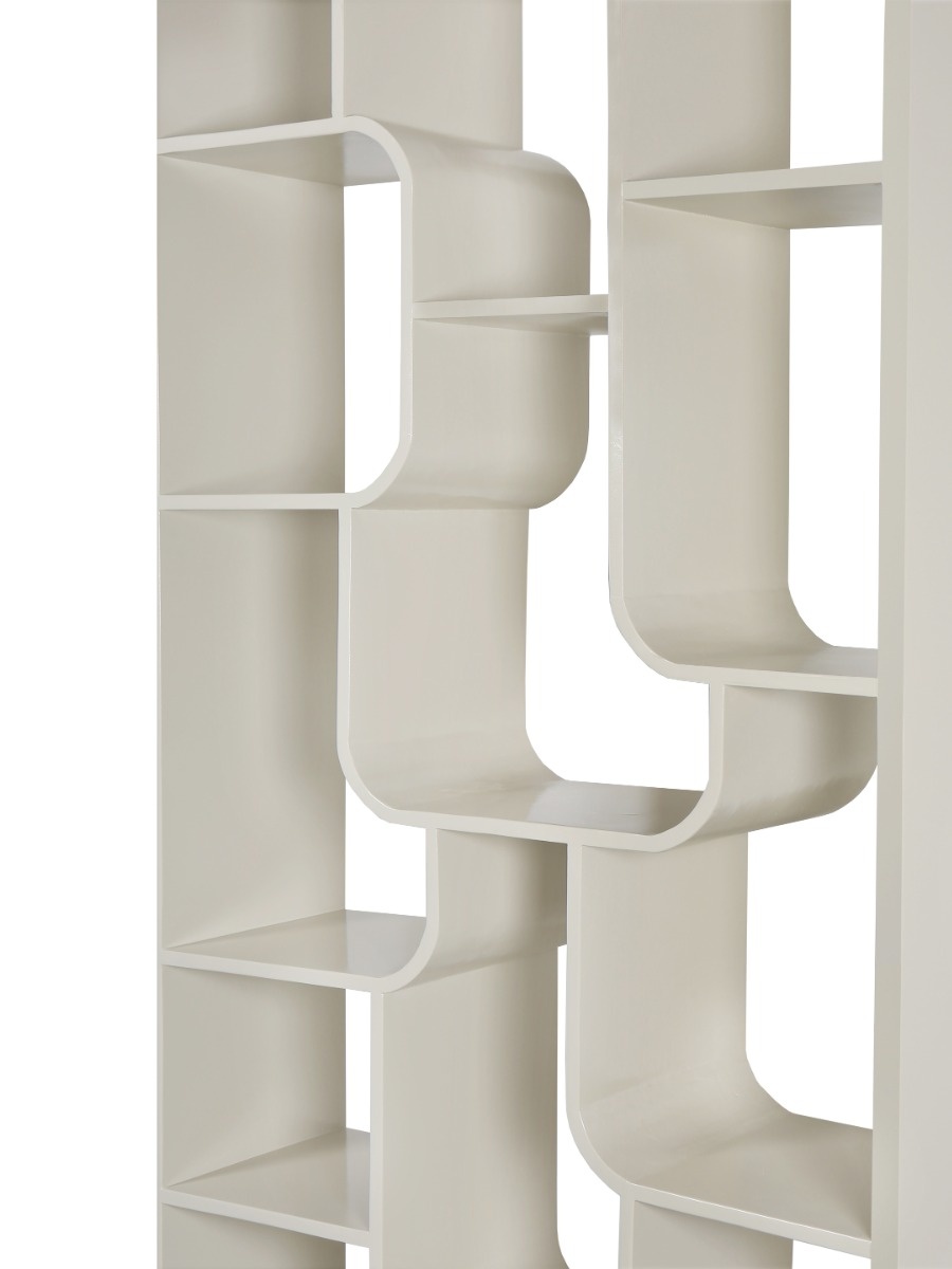 Brix - Boekenkast Logan Off White - 30x90x190cm