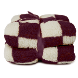 Unique Living - Plaid Check 150x200cm - Dove White/ Dark Purple