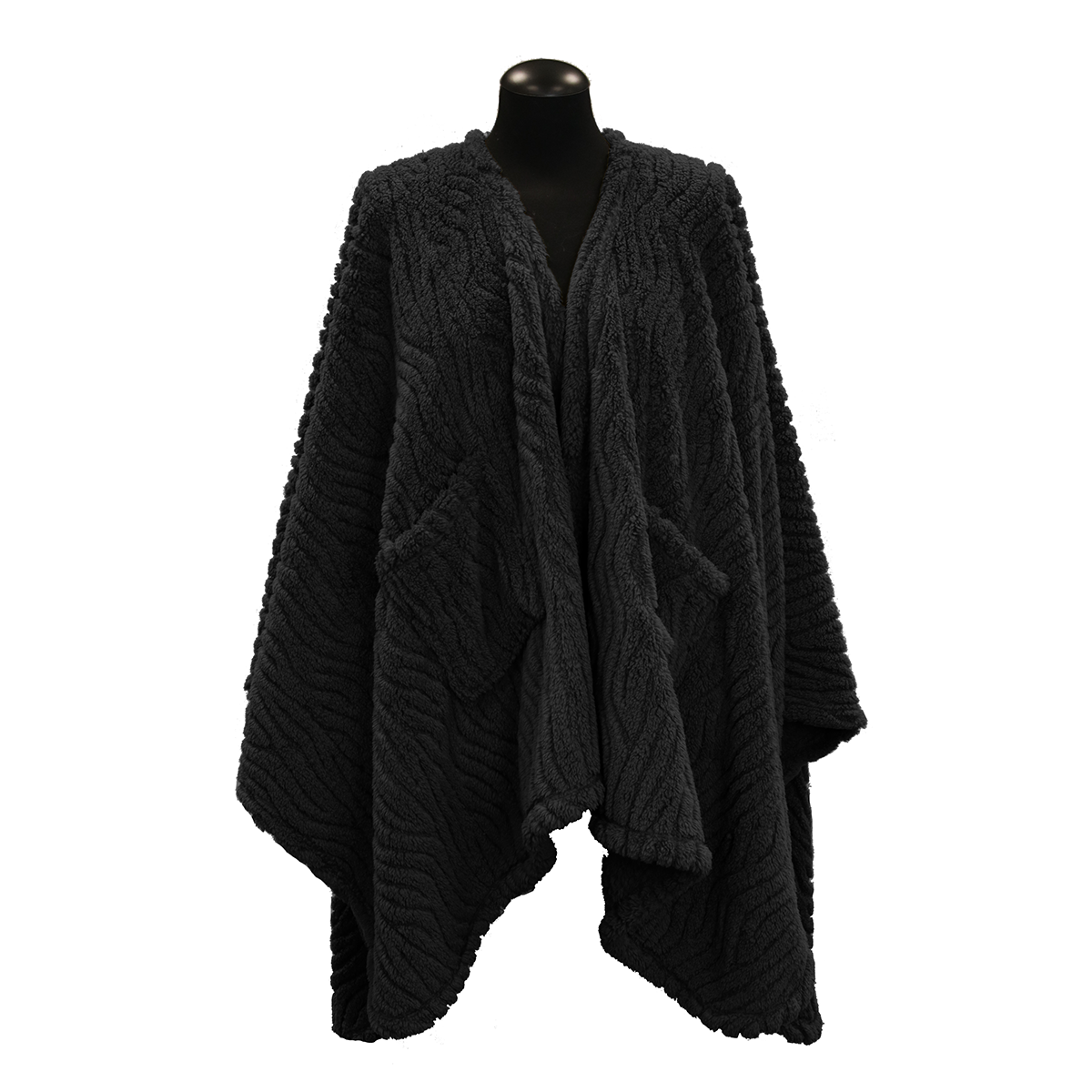 Unique Living - Omslagplaid Clio 148x160cm - Black